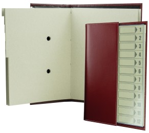 Ordnungsmappe DIN A4 | Echtleder | CAMBRIDGE rot